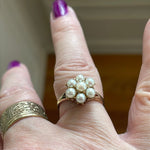 Pearl Flower Ring - 10k Gold - Vintage