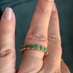 Emerald Eternity Band - 14k Gold - Vintage