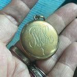 Nouveau Lady Locket - Paste - Gold Filled - Antique