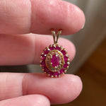 Ruby Pendant - 14k Gold - Vintage