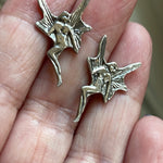 Fairy Stud Earrings- Sterling Silver - Vintage