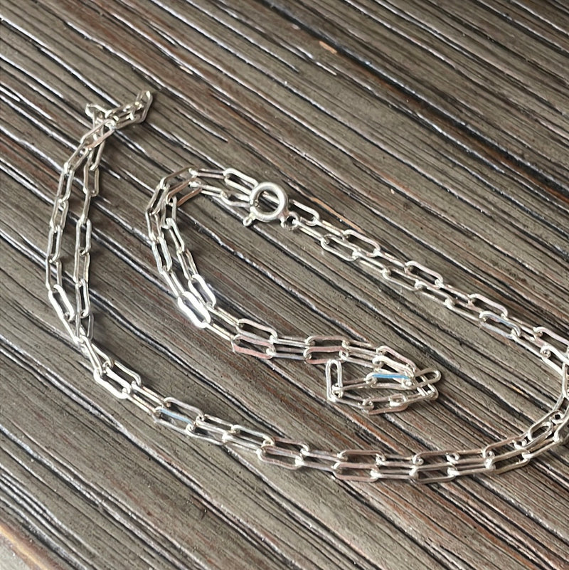 Paper Clip Chain - Sterling Silver - Vintage