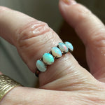 Opal Five Stone Band - 10k Gold - Antique