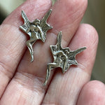 Fairy Stud Earrings- Sterling Silver - Vintage