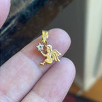 Cherub Star Pendant - 14k Gold - Vintage