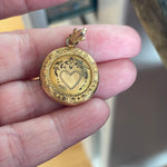 Heart Locket - Repousse Edging - Gold Filled - Vintage