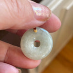 Jade Donut Pendant - 10k Gold - Vintage