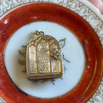 Golden Door Pendant - Gold Filled - Antique