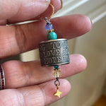 Something to Do Pendant - Citrine, Turquoise, Tanzanite and Apatite - Star Drop - Anne Choi Bead - Sterling and Gold Filled Findings