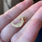 Moon Star Pendant - 14k Gold - Vintage