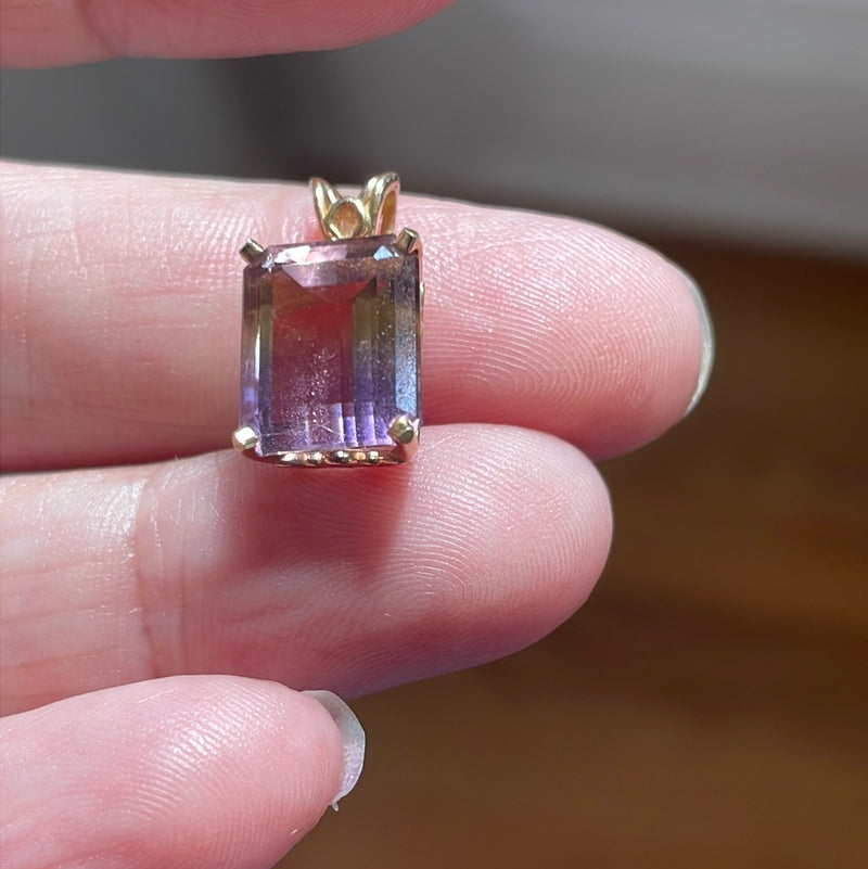 Ametrine Pendant - 10k Gold - Vintage