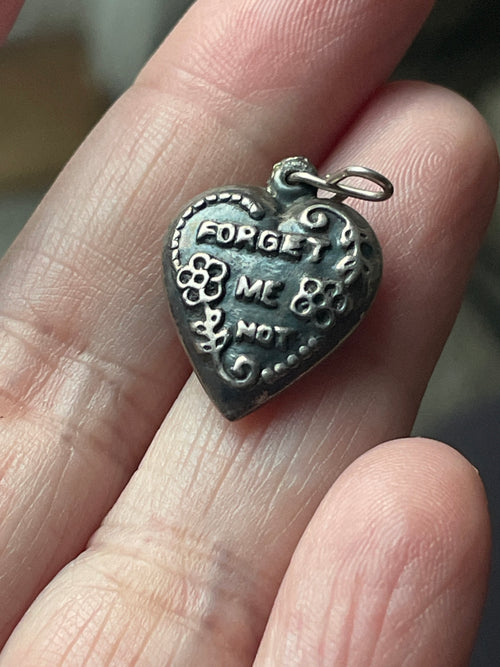 Pendentif Cœur En Argent 925 Vintage - Années 1970 - Longueur 2,3 Cm - Neuf Avec étiquettes