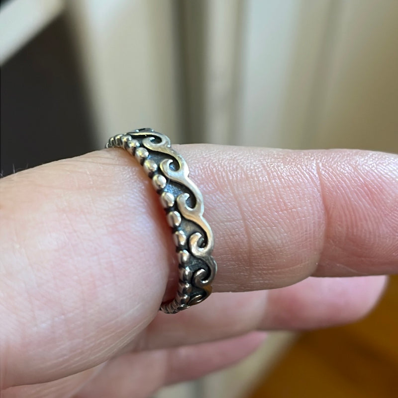 Wave Ring - Sterling Silver - Vintage