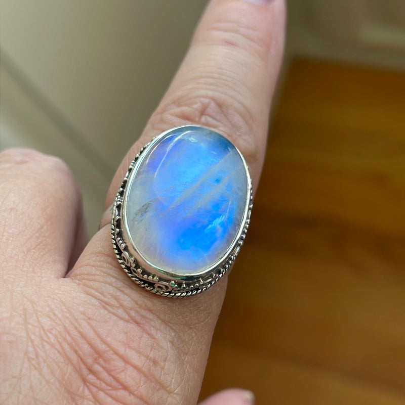 Moonstone Ring - Sterling Silver - Modern