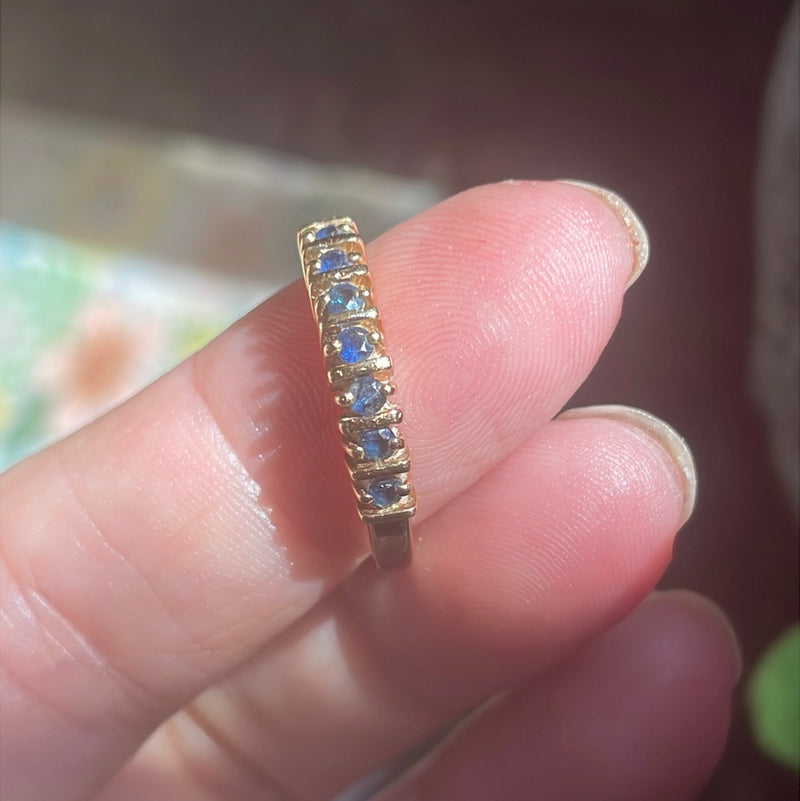 Sapphire Band - 10k Gold - Vintage