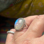 Moonstone Ring - Sterling Silver - Modern