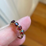 Garnet Heart Ring - 14k Gold - Vintage