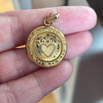 Heart Locket - Repousse Edging - Gold Filled - Vintage