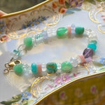 Gemstone Candy Bracelet - Gold Filled - Handmade