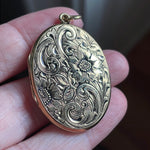 Ornate Flower Locket - Gold Filled - Vintage
