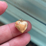 Dainty Heart Locket - Rose and Yellow Gold Filled - Vintage