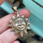 Sun Pendant - Sterling Silver - Vintage
