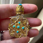 Czech Glass Perfume Bottle - Vintage