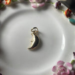 Puffy Moon Pendant - 14k Gold - Vintage