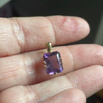 Amethyst Pendant - 10k Gold - Vintage