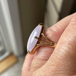 Lavender Jade Ring - 14k Gold - Vintage