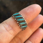 Turquoise Band - Sterling Silver - Native American - Vintage