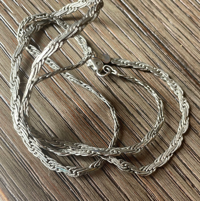 Braided Chain - Sterling Silver - Vintage