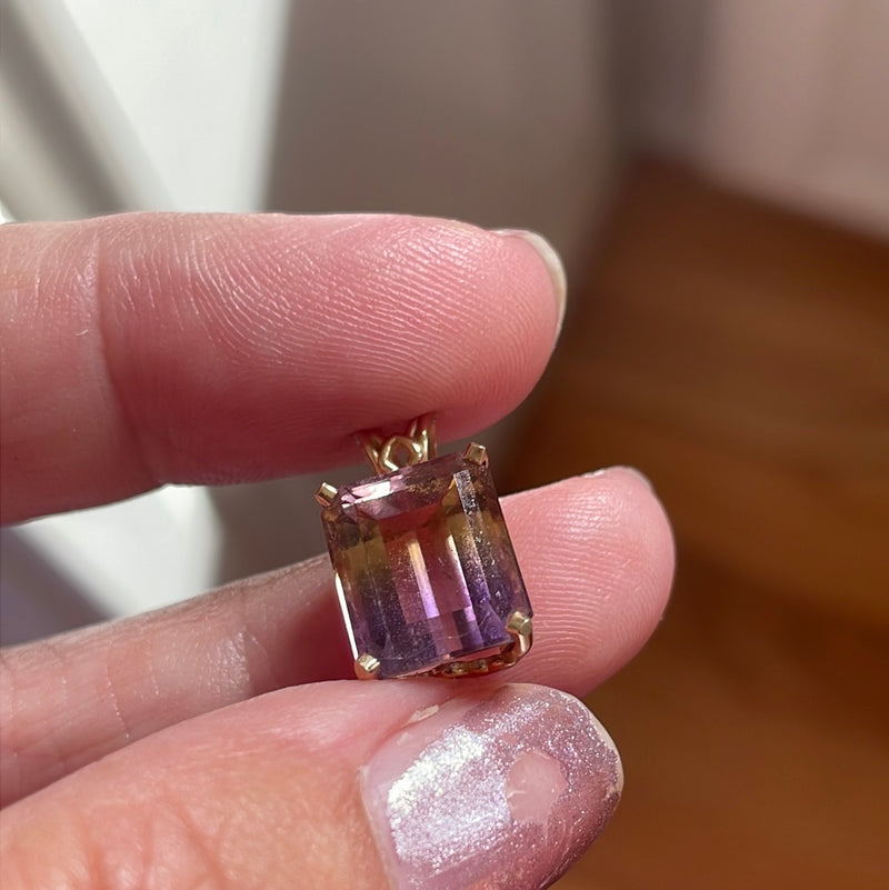 Ametrine Pendant - 10k Gold - Vintage