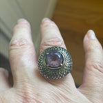 Amethyst Ring - Sterling Silver - Vintage