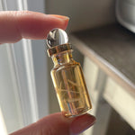 Mini Glass Bottle - Golden Yellow - Vintage