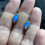 Opal Earrings - Sterling Silver - Vermeil - Vintage