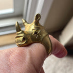 Rhino Ring - Brass - Vintage