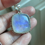 Moonstone Pendant - Sterling Silver - Modern