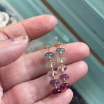 Ocean Rainbow Earrings - Fluorite - Gold Filled - Handmade