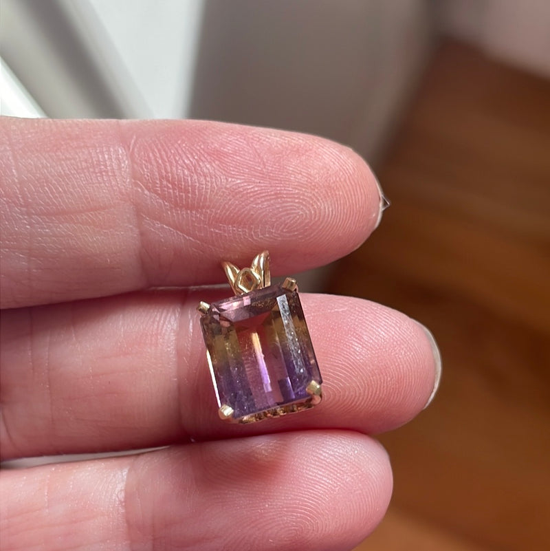 Ametrine Pendant - 10k Gold - Vintage