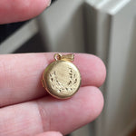 Dainty Round Locket - Gold Filled - Vintage