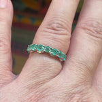 Emerald Eternity Band - 9k Gold - Vintage