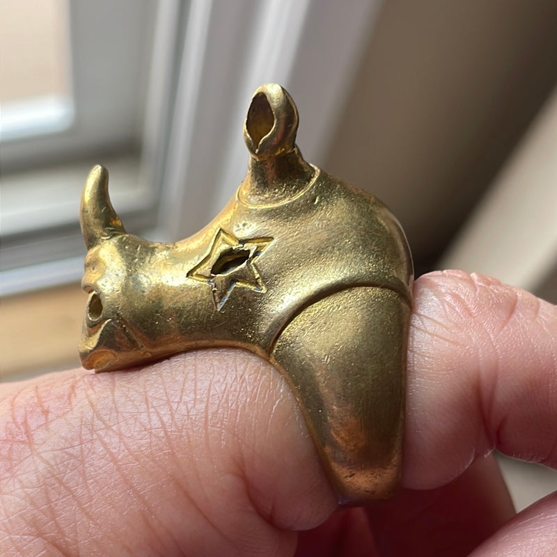 Rhino Ring - Brass - Vintage