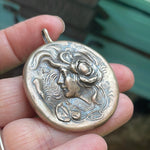 Goddess Pendant - Sterling Silver - Art Nouveau - Antique