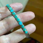 Dishta Turquoise Cuff Bracelet - Sterling Silver - Vintage