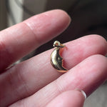 Puffy Moon Pendant - 14k Gold - Vintage