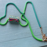 Amour Necklace - Ombre Enamel - Gold Filled - Modern