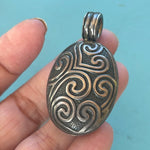 Ornate Swirling Locket - Sterling Silver - Vintage