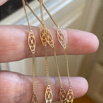 Station Link Chain - 14k Gold - Vintage