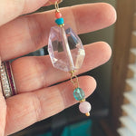 Ametrine Pendant - Kunzite, Apatite, Turquoise and Coral - Gold Filled - Handmade